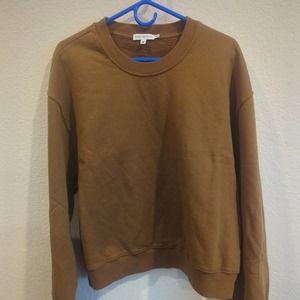 NWT Good American Crew Neck Sweatshirt, Size 4 (XL, 14/16) Brown